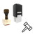 "Hammer" rubber stamp with 3 sample imprints of the image