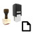 "New" rubber stamp with 3 sample imprints of the image