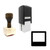 "Pause Button" rubber stamp with 3 sample imprints of the image