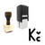"Koruna" rubber stamp with 3 sample imprints of the image