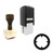 "Scope" rubber stamp with 3 sample imprints of the image