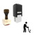 "Hockey Player Vector Icon" rubber stamp with 3 sample imprints of the image "Hockey Player Vector Icon" rubber stamp with 3 sample imprints of the image