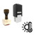 "High Temperature" rubber stamp with 3 sample imprints of the image