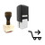 "Buy" rubber stamp with 3 sample imprints of the image