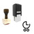 "Pram" rubber stamp with 3 sample imprints of the image