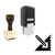 "Drafting" rubber stamp with 3 sample imprints of the image