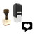 "Heart" rubber stamp with 3 sample imprints of the image "Heart" rubber stamp with 3 sample imprints of the image