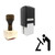"Interpretive Sign" rubber stamp with 3 sample imprints of the image