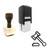 "Gavel" rubber stamp with 3 sample imprints of the image