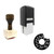 "Doughnut" rubber stamp with 3 sample imprints of the image
