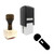 "Microphone" rubber stamp with 3 sample imprints of the image