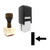"Move Left" rubber stamp with 3 sample imprints of the image