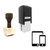 "Mobile" rubber stamp with 3 sample imprints of the image
