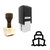 "Ship" rubber stamp with 3 sample imprints of the image