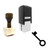 "Key" rubber stamp with 3 sample imprints of the image