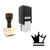 "Royal Crown" rubber stamp with 3 sample imprints of the image