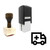 "Ambulance" rubber stamp with 3 sample imprints of the image "Ambulance" rubber stamp with 3 sample imprints of the image