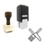 "Flatware" rubber stamp with 3 sample imprints of the image