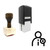 "Administrator" rubber stamp with 3 sample imprints of the image