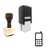 "Handphone" rubber stamp with 3 sample imprints of the image