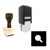 "Magnify" rubber stamp with 3 sample imprints of the image
