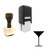 "Martini" rubber stamp with 3 sample imprints of the image