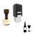 "Wine" rubber stamp with 3 sample imprints of the image