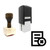 "Delete File" rubber stamp with 3 sample imprints of the image