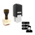 "Employee Database Rack" rubber stamp with 3 sample imprints of the image