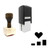 "Analyzing" rubber stamp with 3 sample imprints of the image