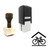 "Bicycle Parking" rubber stamp with 3 sample imprints of the image
