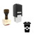 "Coffee Cup" rubber stamp with 3 sample imprints of the image