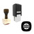 "Internet" rubber stamp with 3 sample imprints of the image