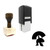 "Roman Helmet" rubber stamp with 3 sample imprints of the image
