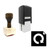 "Repetition" rubber stamp with 3 sample imprints of the image