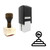 "Gear Stick" rubber stamp with 3 sample imprints of the image