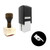 "Down Right" rubber stamp with 3 sample imprints of the image