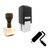 "Paint Roller" rubber stamp with 3 sample imprints of the image