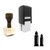 "Bullets" rubber stamp with 3 sample imprints of the image