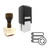 "Server Loading" rubber stamp with 3 sample imprints of the image