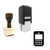 "Mobile" rubber stamp with 3 sample imprints of the image