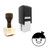 "Laughing Face" rubber stamp with 3 sample imprints of the image