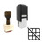 "Grid Off" rubber stamp with 3 sample imprints of the image