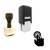 "Click" rubber stamp with 3 sample imprints of the image
