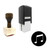 "Music Note" rubber stamp with 3 sample imprints of the image
