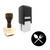 "Flatware" rubber stamp with 3 sample imprints of the image