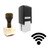 "Wifi Connection" rubber stamp with 3 sample imprints of the image