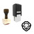 "Lion" rubber stamp with 3 sample imprints of the image