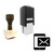 "Message" rubber stamp with 3 sample imprints of the image "Message" rubber stamp with 3 sample imprints of the image