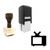 "Television" rubber stamp with 3 sample imprints of the image